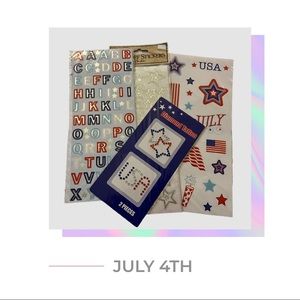 July 4th Sticker Bundle for Scrapbooking & Paper Crafts